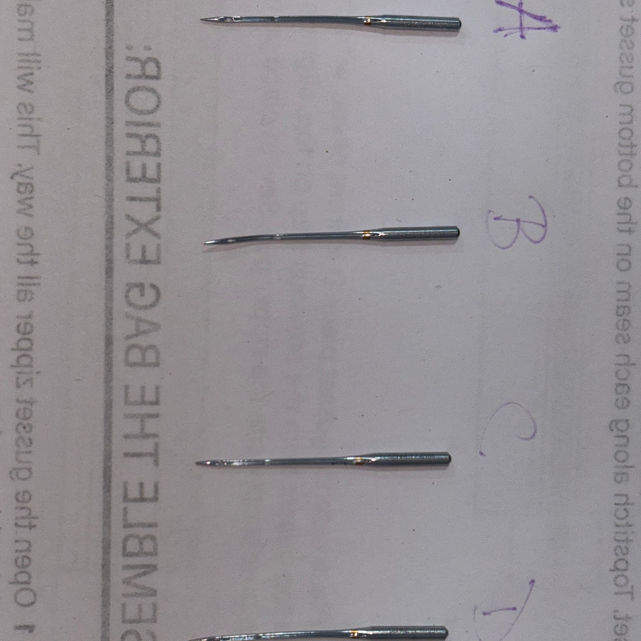 bent home sewing needles