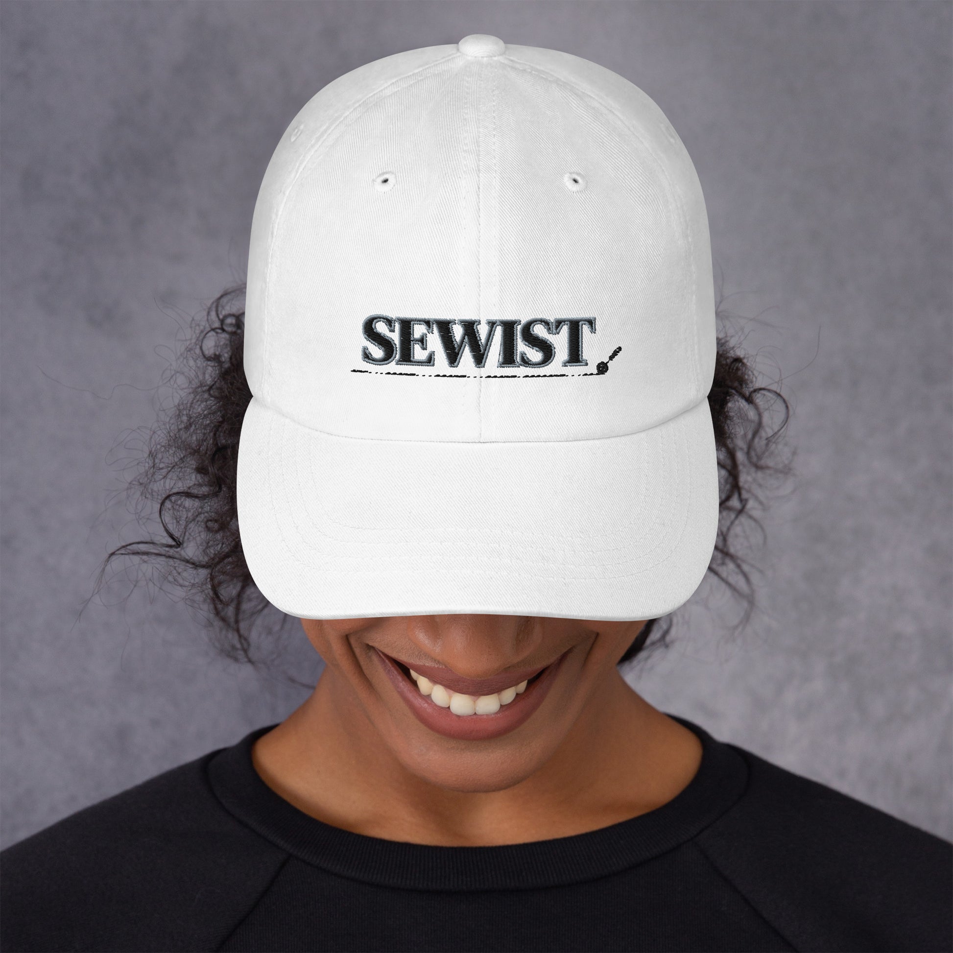 White colored Sewist Cap front view