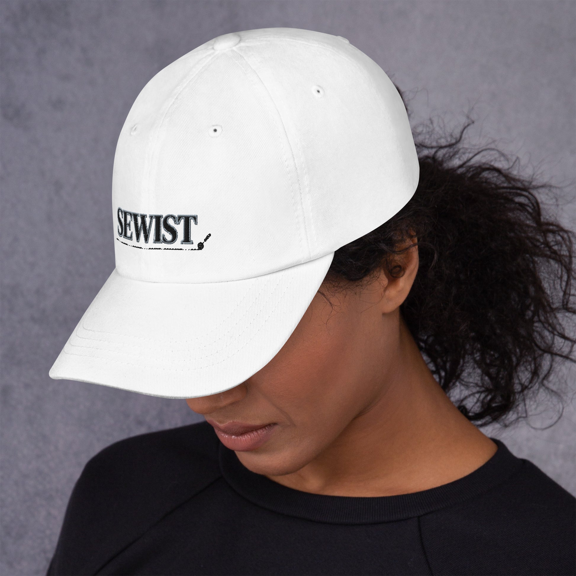 White colored Sewist Cap left-side view